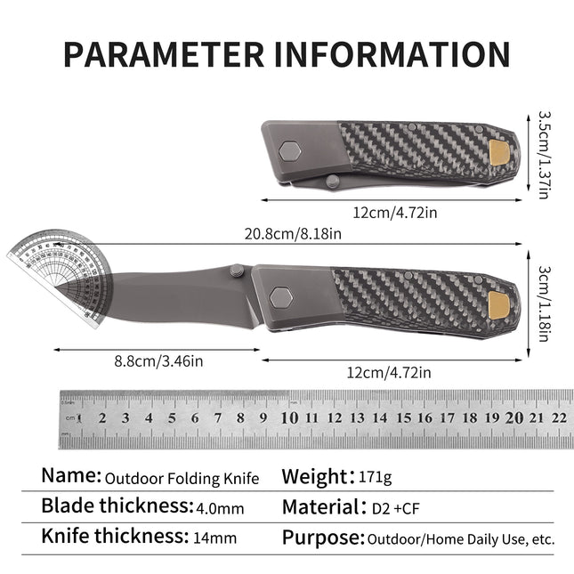 ED2502cf FORTIS folding knife,unique design for durable EDC/HUNTING/CAMPING/FISHING use.