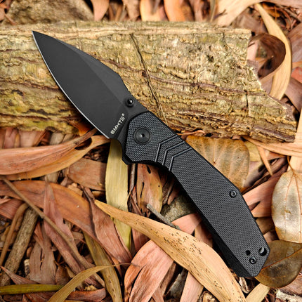 EDC Folding Pocket Knife - G10 Handle Scales with Liner Lock, Reversible Clip E029