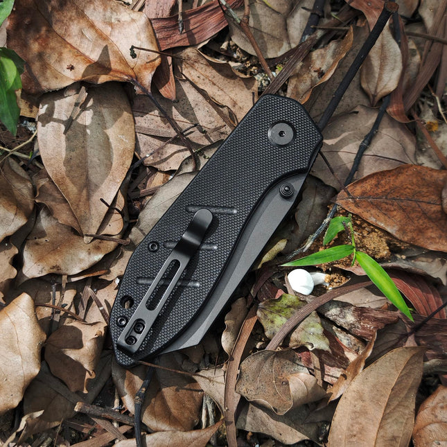 Reverse Tanto Pocket Folding Knife - 3.14 D2 Steel Blade, EDC Tactical Camping Knives, E034