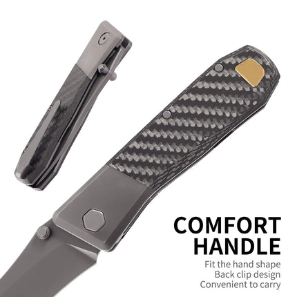 ED2502cf FORTIS folding knife,unique design for durable EDC/HUNTING/CAMPING/FISHING use.