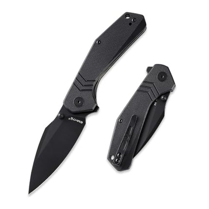 EDC Folding Pocket Knife - G10 Handle Scales with Liner Lock, Reversible Clip E029