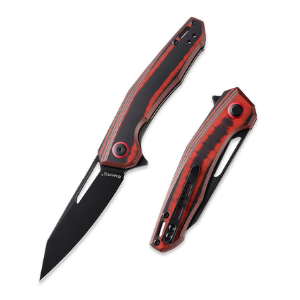 Premium EDC Folding Pocket Knife - D2 Steel Blade with Reverse Tanto Design G10 Handle and Deep Clip, E031