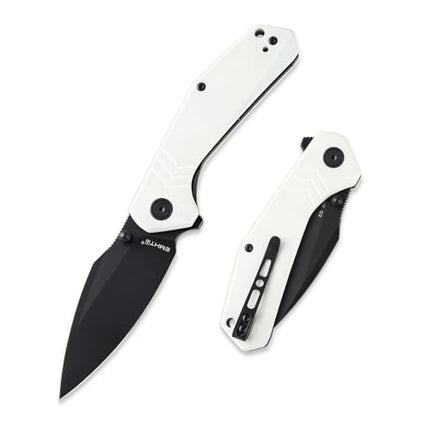 EDC Folding Pocket Knife - G10 Handle Scales with Liner Lock, Reversible Clip E029